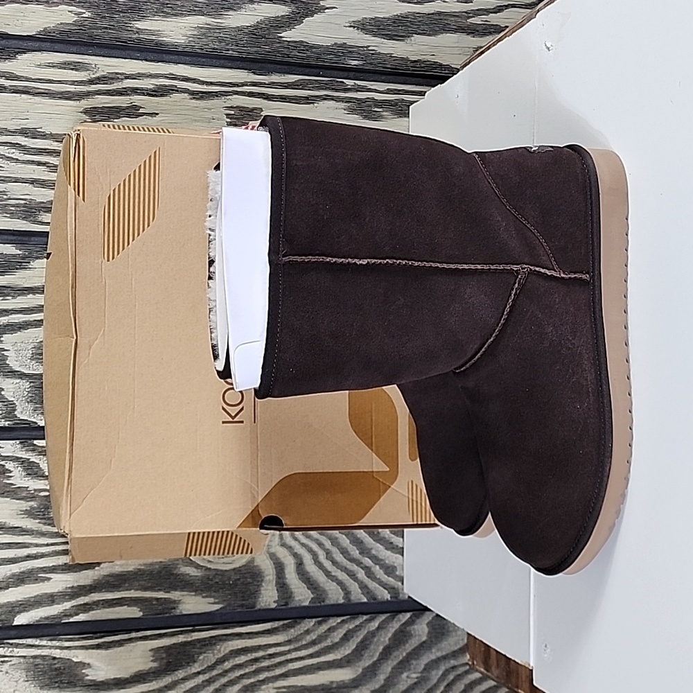 New Kookaburra By Ugg Burra Short Fir Lined Brown Boots Mens Size 13